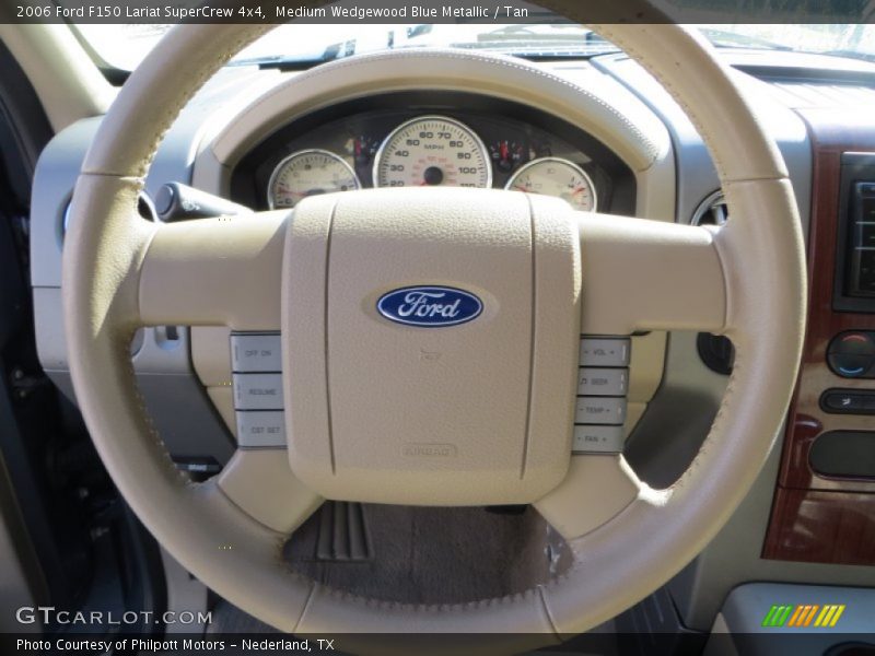 Medium Wedgewood Blue Metallic / Tan 2006 Ford F150 Lariat SuperCrew 4x4