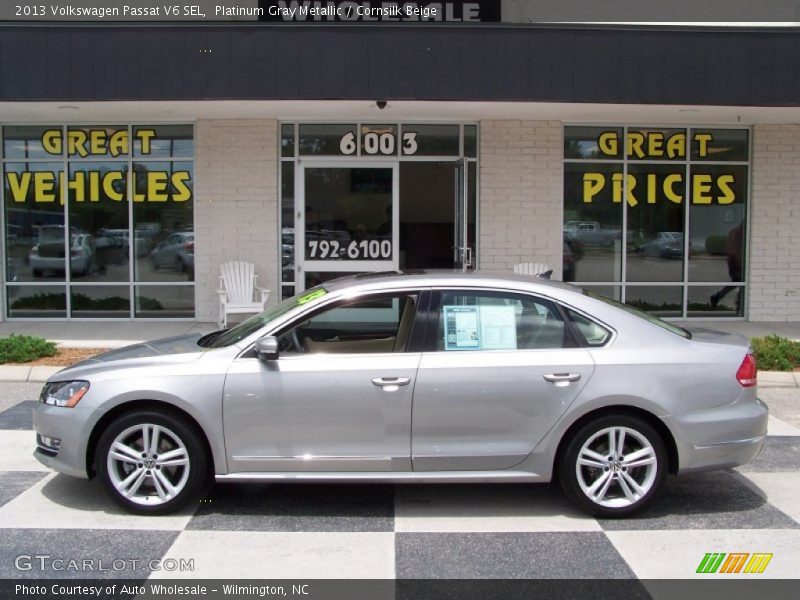 Platinum Gray Metallic / Cornsilk Beige 2013 Volkswagen Passat V6 SEL
