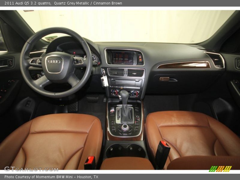 Quartz Grey Metallic / Cinnamon Brown 2011 Audi Q5 3.2 quattro