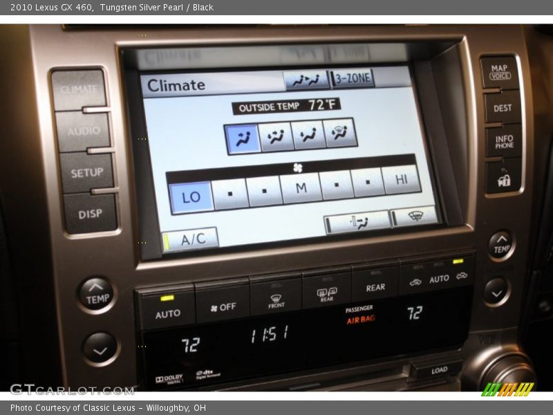 Tungsten Silver Pearl / Black 2010 Lexus GX 460