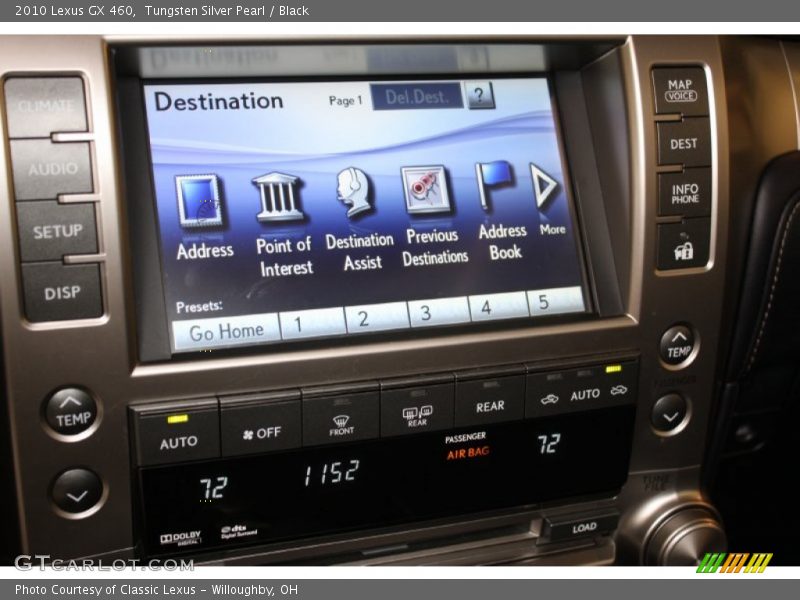 Tungsten Silver Pearl / Black 2010 Lexus GX 460