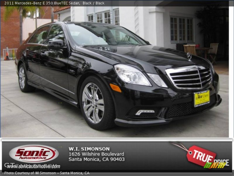 Black / Black 2011 Mercedes-Benz E 350 BlueTEC Sedan