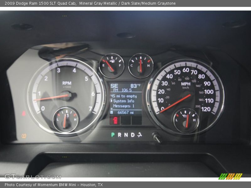 Mineral Gray Metallic / Dark Slate/Medium Graystone 2009 Dodge Ram 1500 SLT Quad Cab