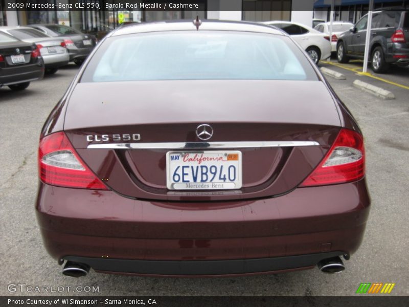 Barolo Red Metallic / Cashmere 2009 Mercedes-Benz CLS 550