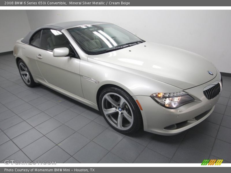 Mineral Silver Metallic / Cream Beige 2008 BMW 6 Series 650i Convertible