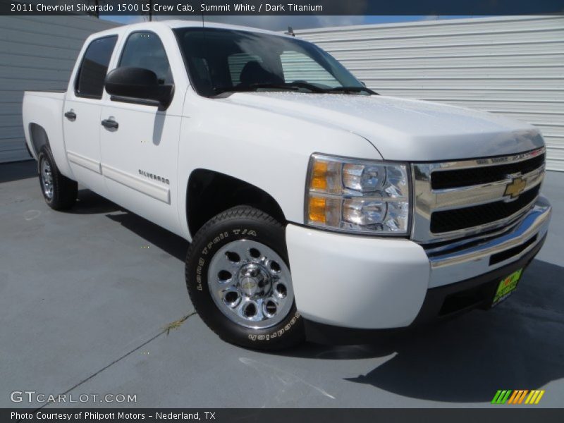 Summit White / Dark Titanium 2011 Chevrolet Silverado 1500 LS Crew Cab