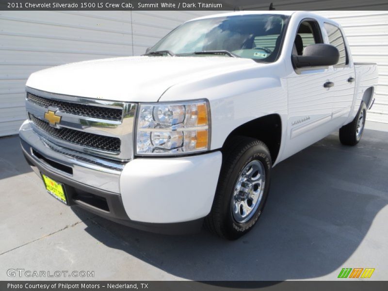 Summit White / Dark Titanium 2011 Chevrolet Silverado 1500 LS Crew Cab