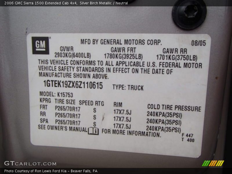 Silver Birch Metallic / Neutral 2006 GMC Sierra 1500 Extended Cab 4x4