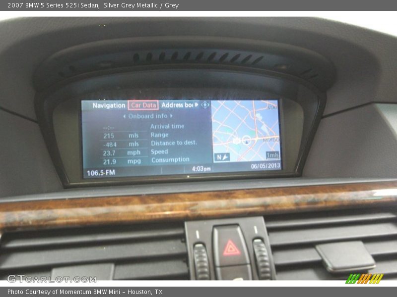 Silver Grey Metallic / Grey 2007 BMW 5 Series 525i Sedan