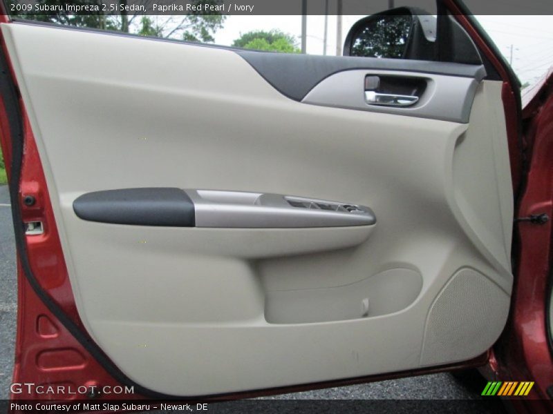 Paprika Red Pearl / Ivory 2009 Subaru Impreza 2.5i Sedan