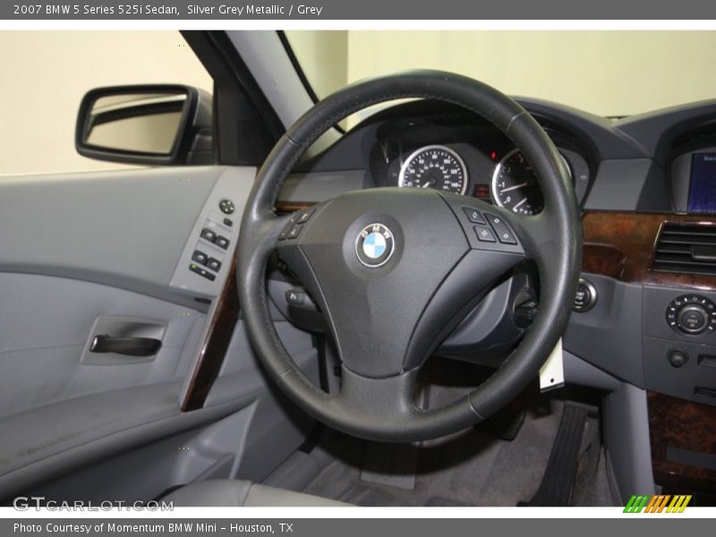 Silver Grey Metallic / Grey 2007 BMW 5 Series 525i Sedan