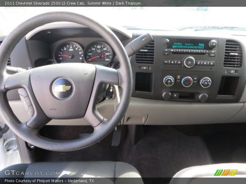 Summit White / Dark Titanium 2011 Chevrolet Silverado 1500 LS Crew Cab