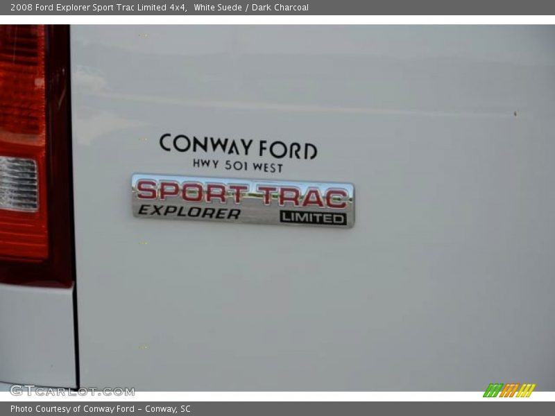 White Suede / Dark Charcoal 2008 Ford Explorer Sport Trac Limited 4x4