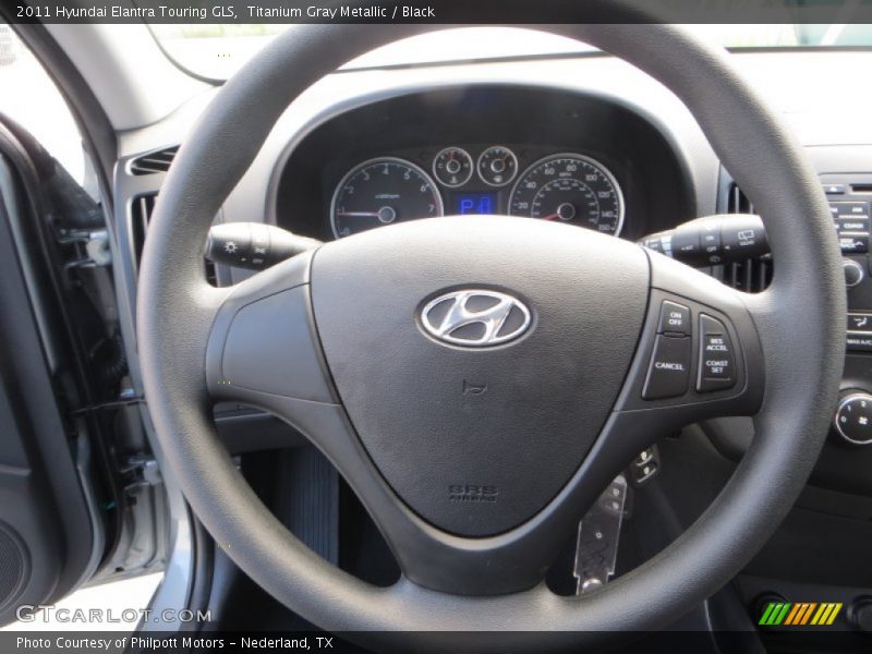 Titanium Gray Metallic / Black 2011 Hyundai Elantra Touring GLS