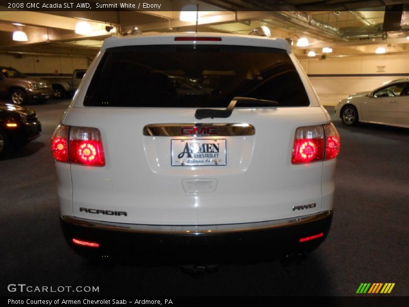 Summit White / Ebony 2008 GMC Acadia SLT AWD