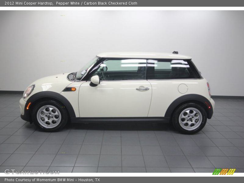 Pepper White / Carbon Black Checkered Cloth 2012 Mini Cooper Hardtop