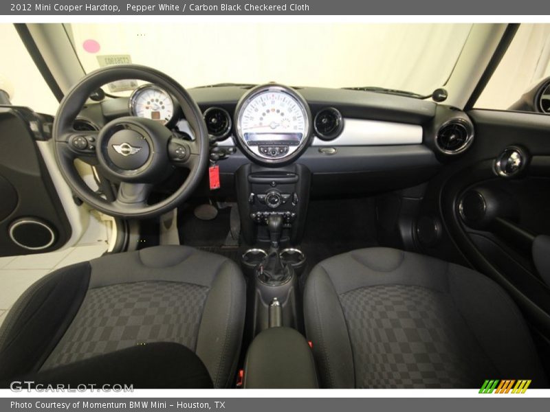 Pepper White / Carbon Black Checkered Cloth 2012 Mini Cooper Hardtop