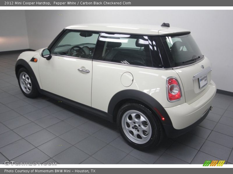 Pepper White / Carbon Black Checkered Cloth 2012 Mini Cooper Hardtop