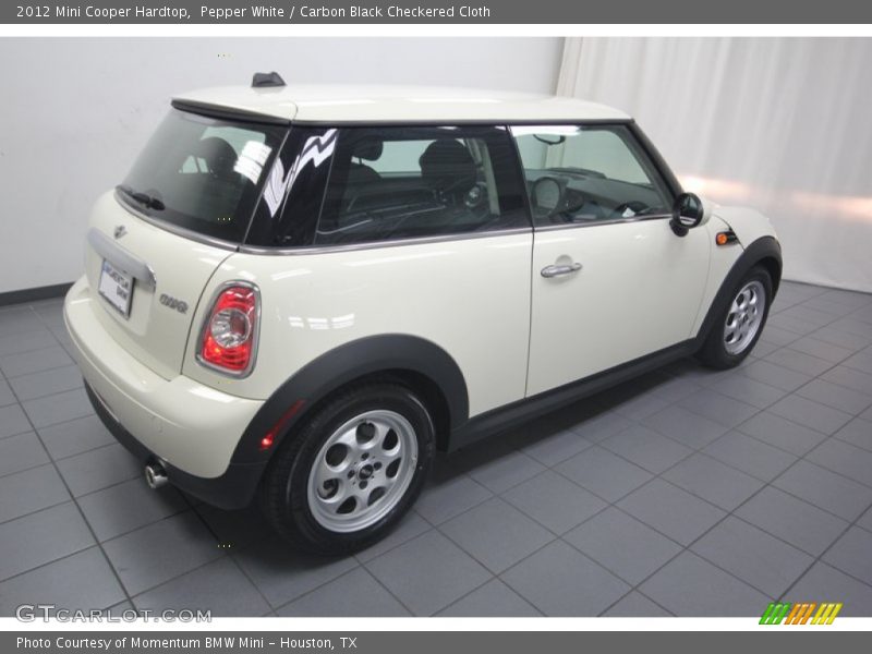 Pepper White / Carbon Black Checkered Cloth 2012 Mini Cooper Hardtop