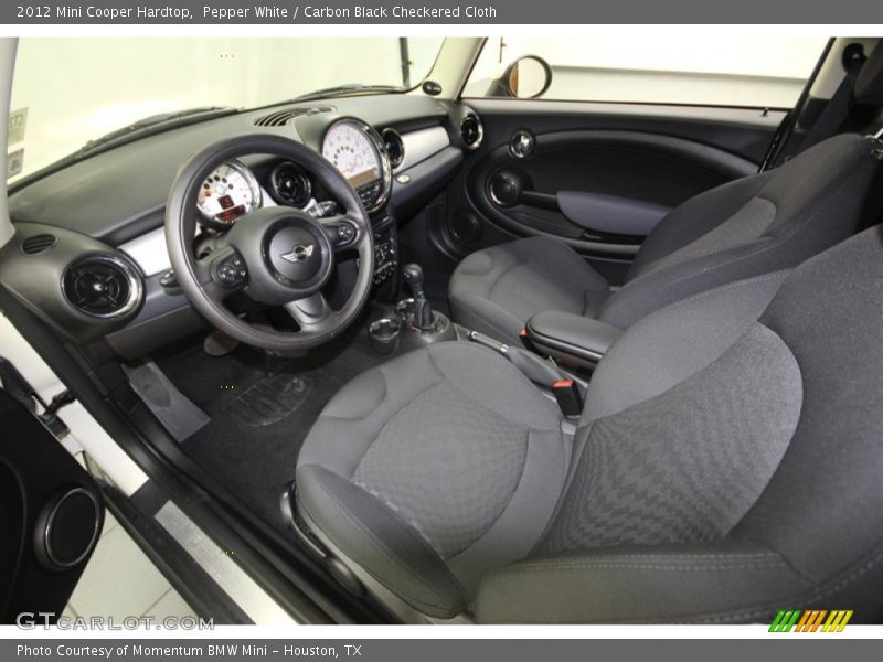 Pepper White / Carbon Black Checkered Cloth 2012 Mini Cooper Hardtop