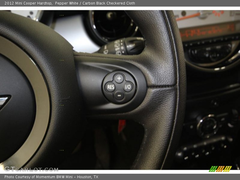 Pepper White / Carbon Black Checkered Cloth 2012 Mini Cooper Hardtop