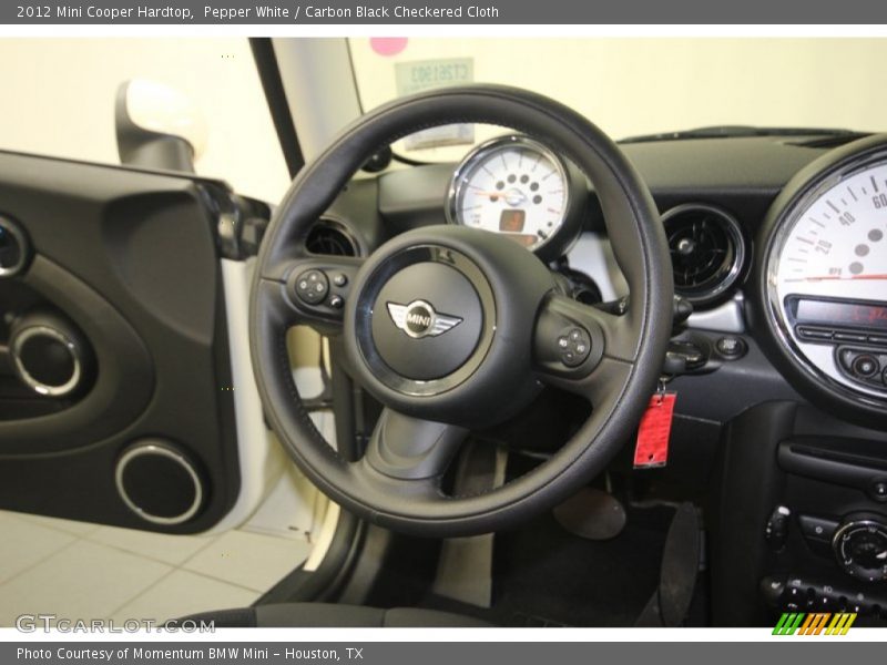 Pepper White / Carbon Black Checkered Cloth 2012 Mini Cooper Hardtop