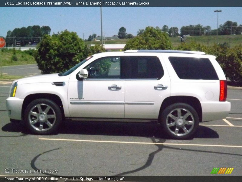 White Diamond Tricoat / Cashmere/Cocoa 2011 Cadillac Escalade Premium AWD