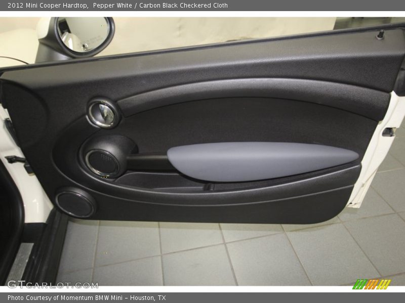 Pepper White / Carbon Black Checkered Cloth 2012 Mini Cooper Hardtop