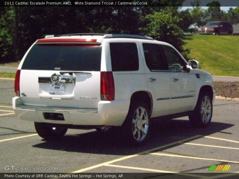 White Diamond Tricoat / Cashmere/Cocoa 2011 Cadillac Escalade Premium AWD