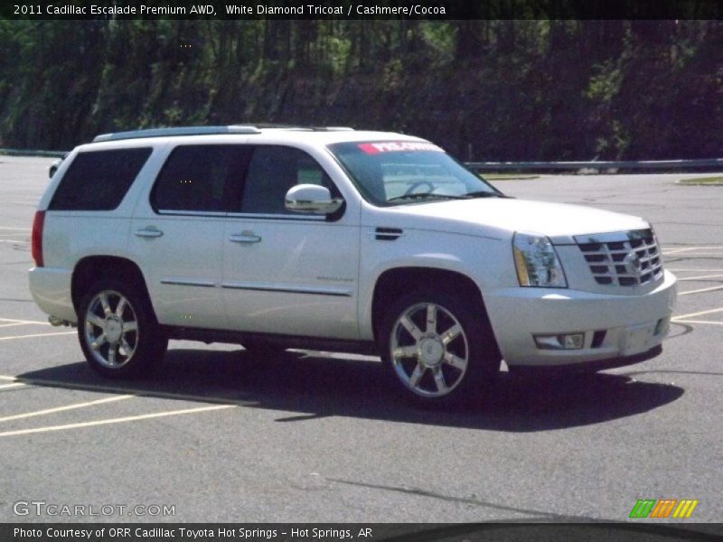 White Diamond Tricoat / Cashmere/Cocoa 2011 Cadillac Escalade Premium AWD