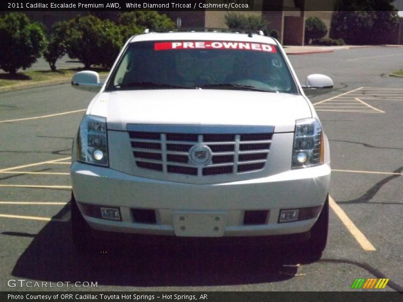 White Diamond Tricoat / Cashmere/Cocoa 2011 Cadillac Escalade Premium AWD