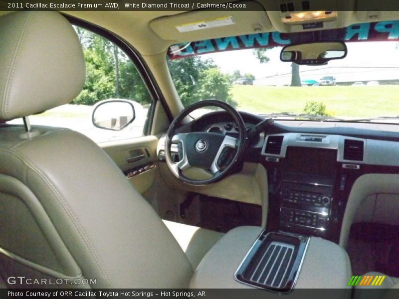White Diamond Tricoat / Cashmere/Cocoa 2011 Cadillac Escalade Premium AWD