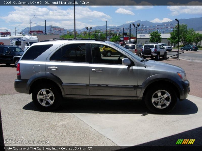 Diamond Silver Metallic / Gray 2003 Kia Sorento LX 4WD