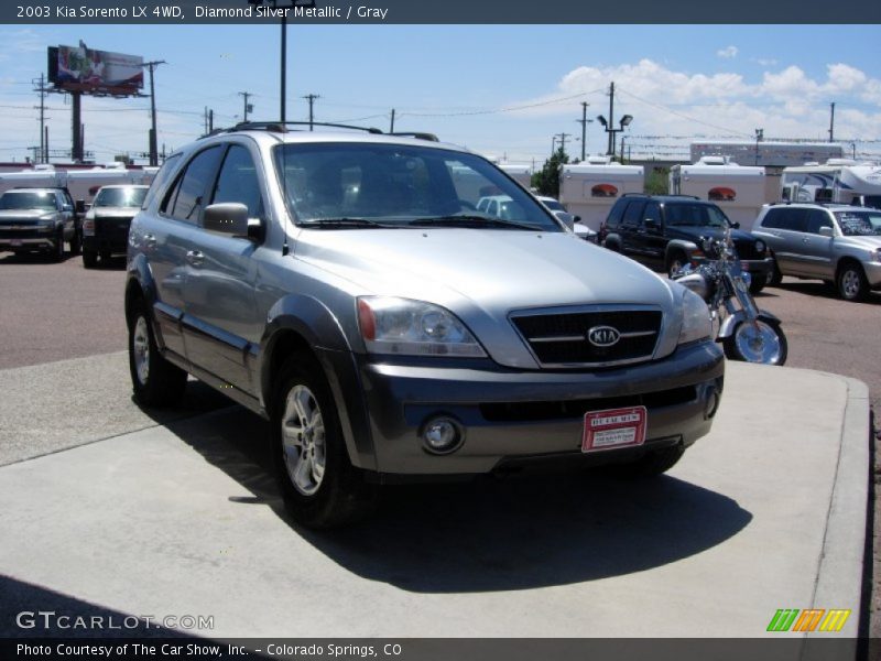 Diamond Silver Metallic / Gray 2003 Kia Sorento LX 4WD