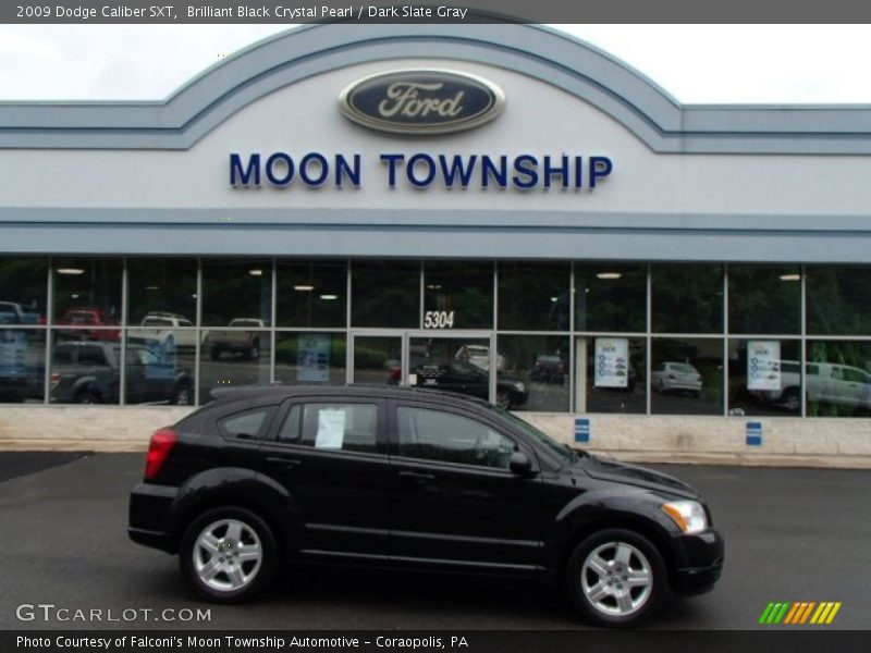 Brilliant Black Crystal Pearl / Dark Slate Gray 2009 Dodge Caliber SXT