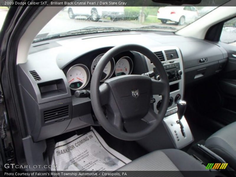 Brilliant Black Crystal Pearl / Dark Slate Gray 2009 Dodge Caliber SXT
