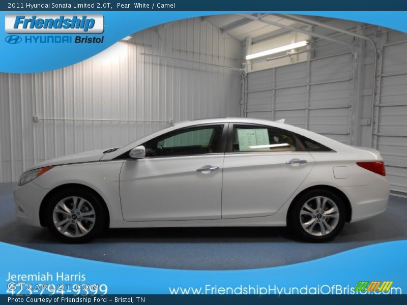 Pearl White / Camel 2011 Hyundai Sonata Limited 2.0T