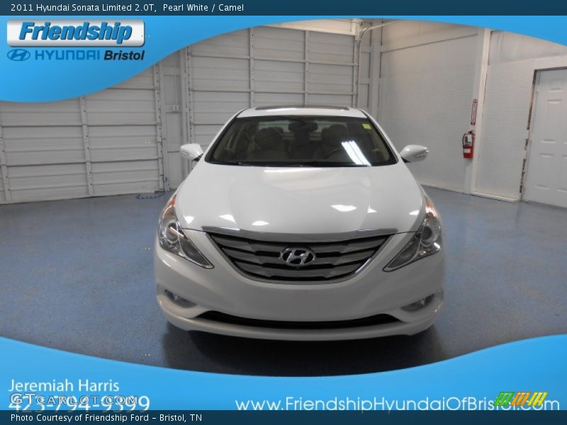 Pearl White / Camel 2011 Hyundai Sonata Limited 2.0T