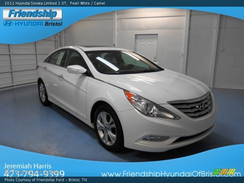 Pearl White / Camel 2011 Hyundai Sonata Limited 2.0T