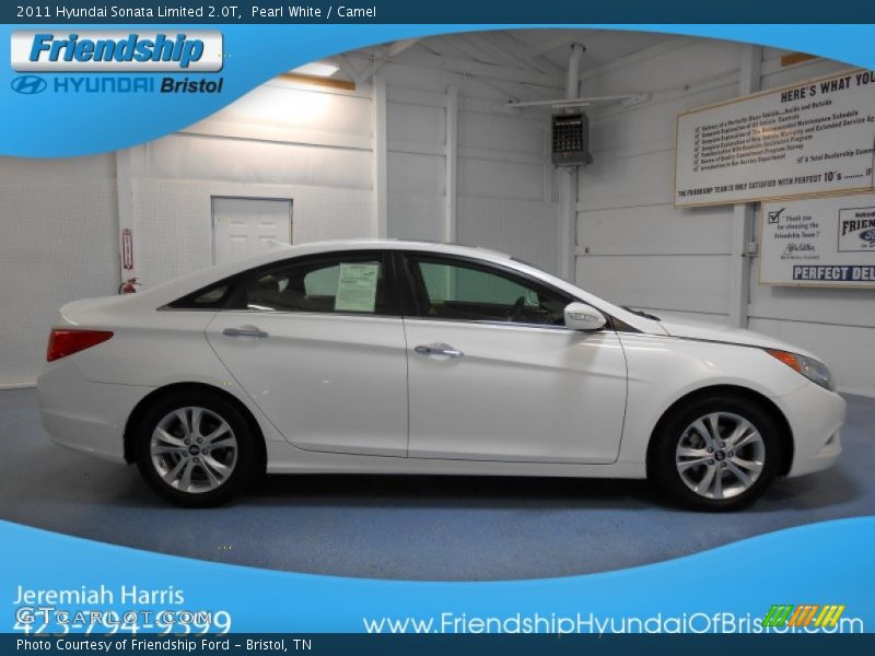 Pearl White / Camel 2011 Hyundai Sonata Limited 2.0T