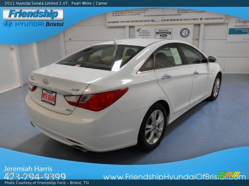 Pearl White / Camel 2011 Hyundai Sonata Limited 2.0T