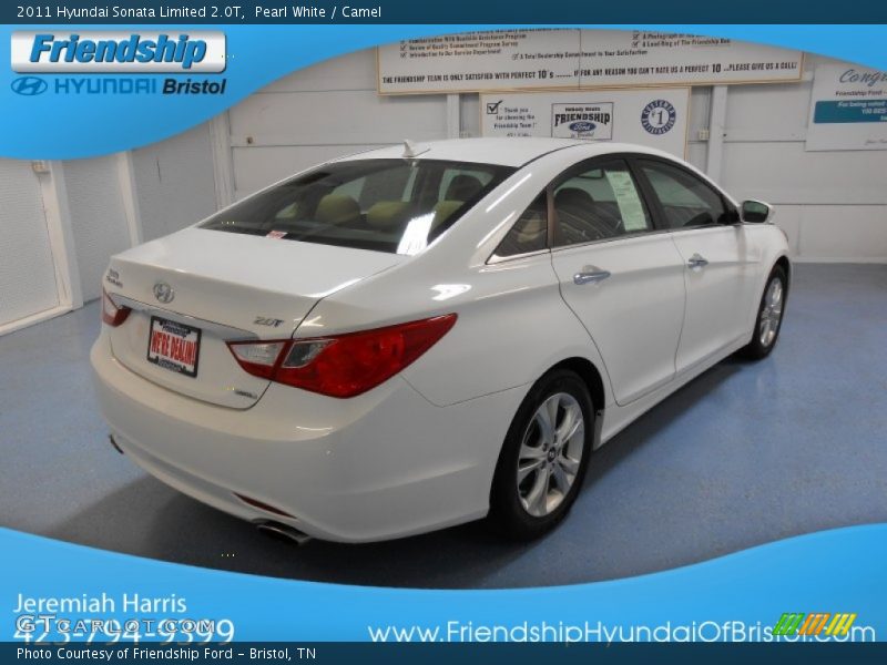 Pearl White / Camel 2011 Hyundai Sonata Limited 2.0T