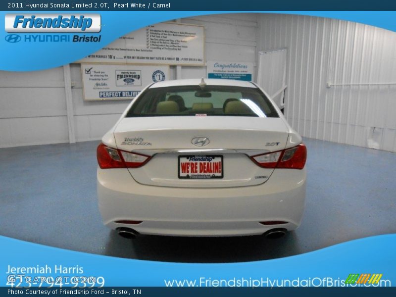 Pearl White / Camel 2011 Hyundai Sonata Limited 2.0T