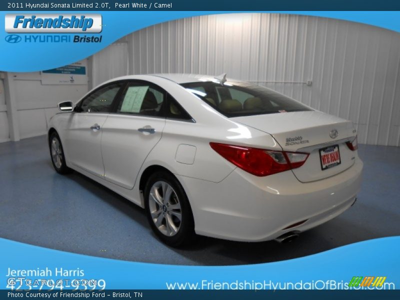 Pearl White / Camel 2011 Hyundai Sonata Limited 2.0T