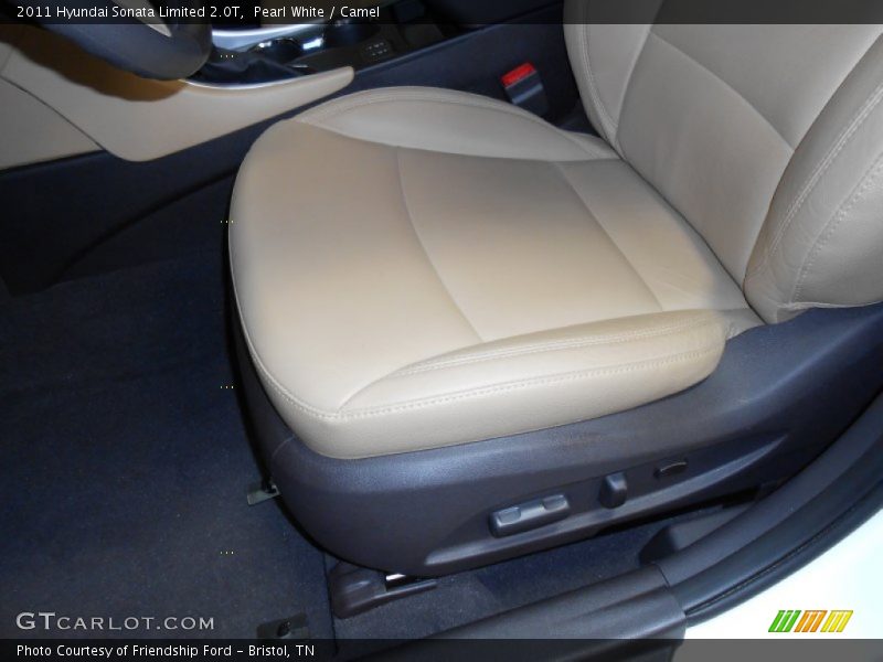 Pearl White / Camel 2011 Hyundai Sonata Limited 2.0T