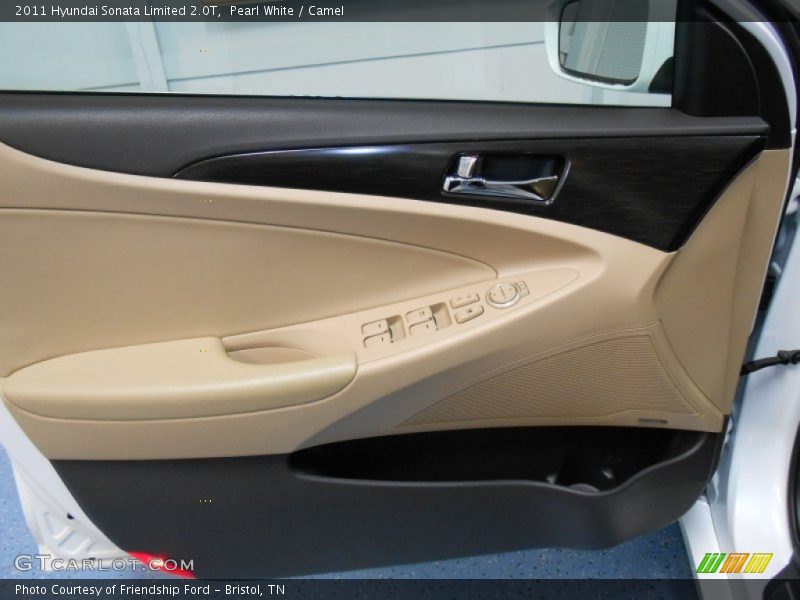 Pearl White / Camel 2011 Hyundai Sonata Limited 2.0T