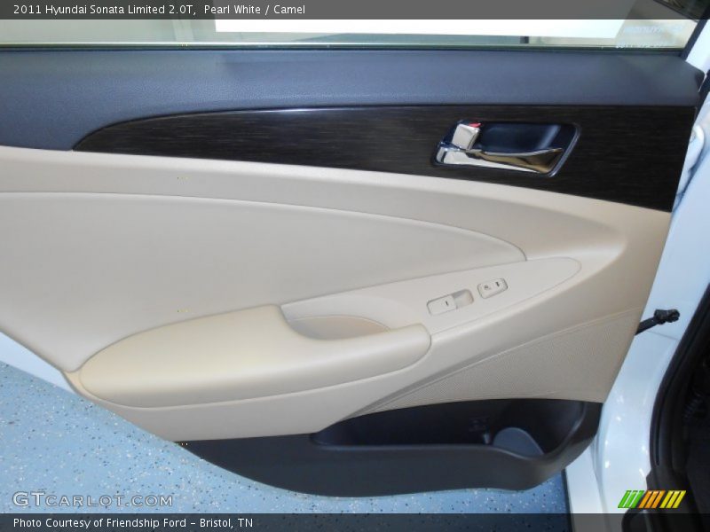 Pearl White / Camel 2011 Hyundai Sonata Limited 2.0T
