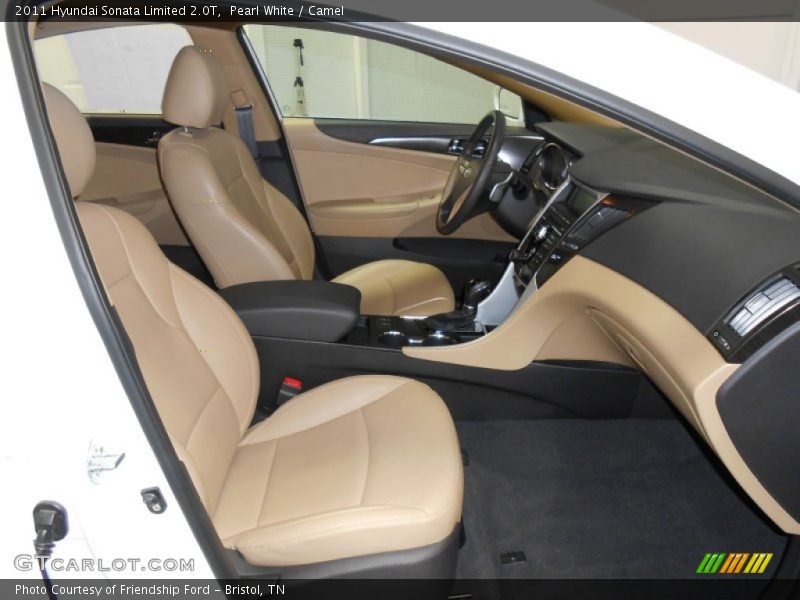 Pearl White / Camel 2011 Hyundai Sonata Limited 2.0T
