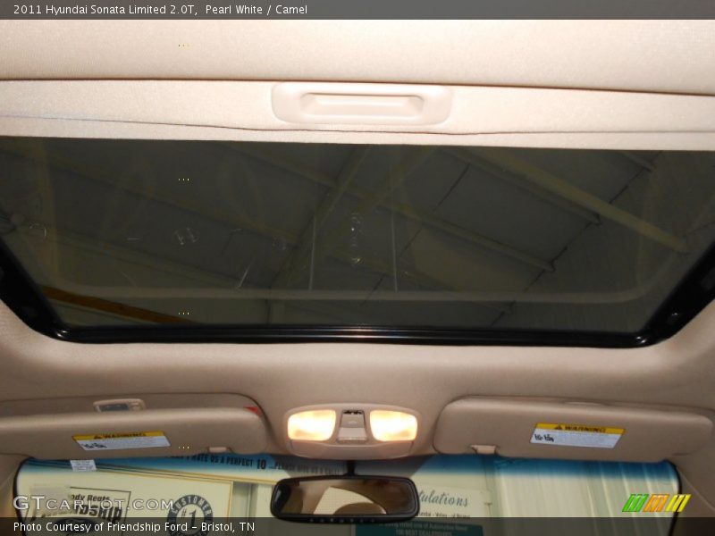 Pearl White / Camel 2011 Hyundai Sonata Limited 2.0T