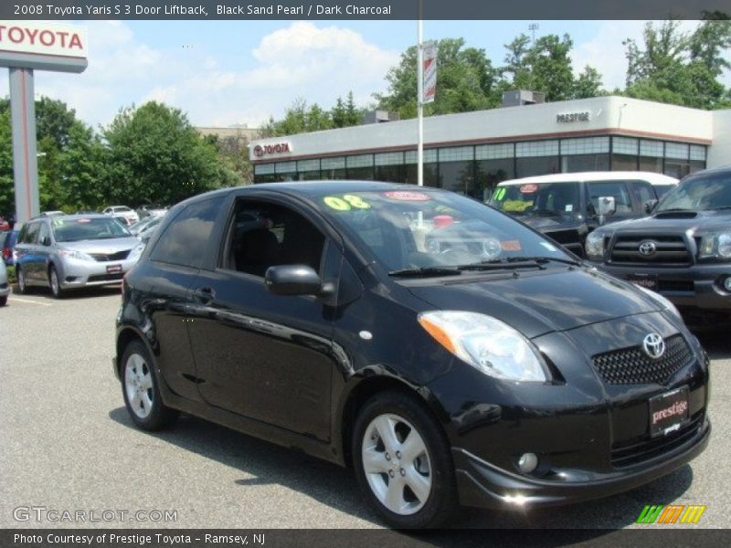 Black Sand Pearl / Dark Charcoal 2008 Toyota Yaris S 3 Door Liftback